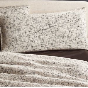 HATCHMARK NATURAL KING SHAMS SET OF 2 CB2